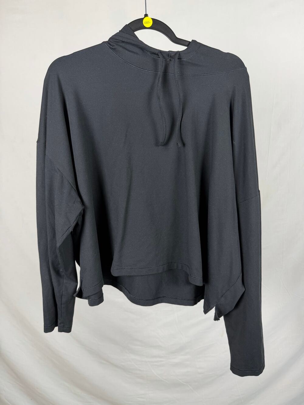 Girlfriend Collective Black Long Sleeve Activewear Cropped Hoodie Size XXXL